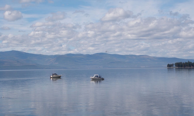 Boating on Flathead Lake