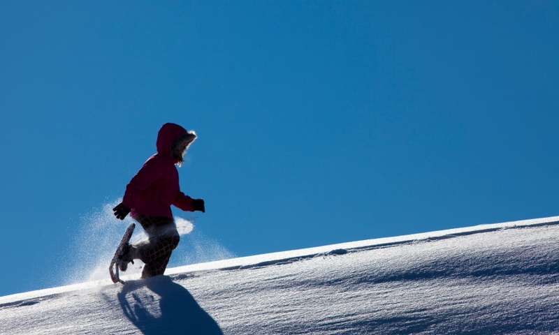 Snowshoeing Winter Kids